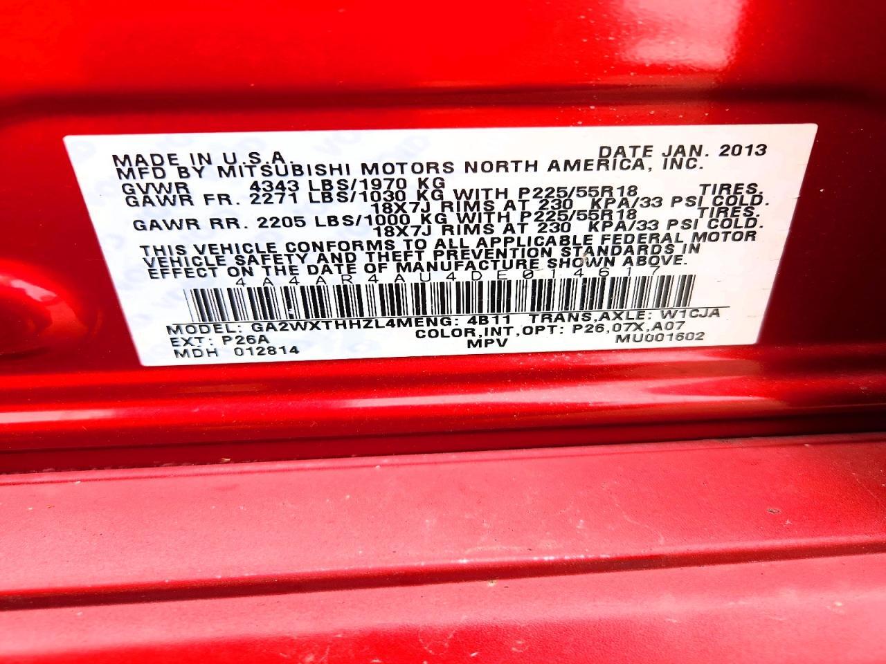 2013 MITSUBISHI OUTLANDER SPORT SE — Фото 13 из 13