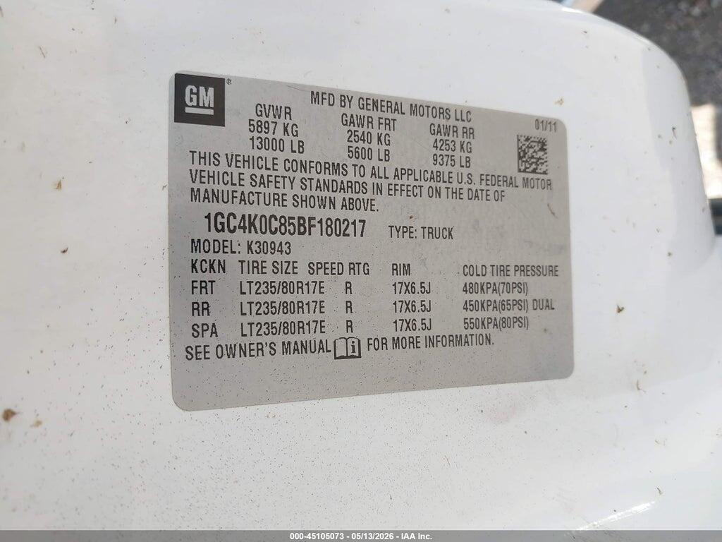 1GC4K0C85BF180217 2011 CHEVROLET SILVERADO 3500HD photo no. 8