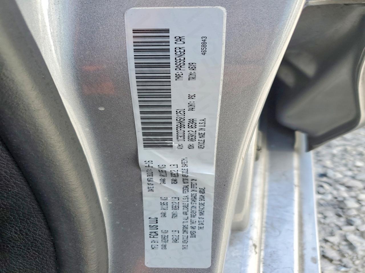 1C3CCCFB6HN501251 2017 CHRYSLER 200 photo no. 12