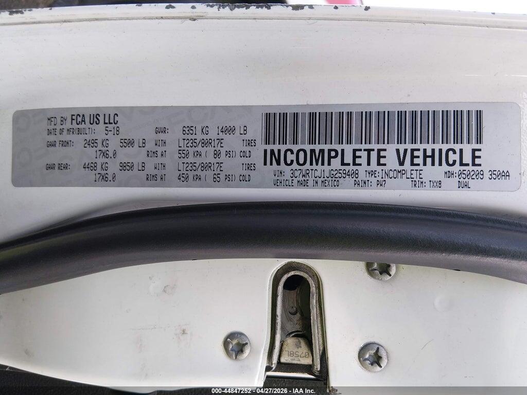 3C7WRTCJ1JG259408 2018 RAM 3500 CHASSIS photo no. 8