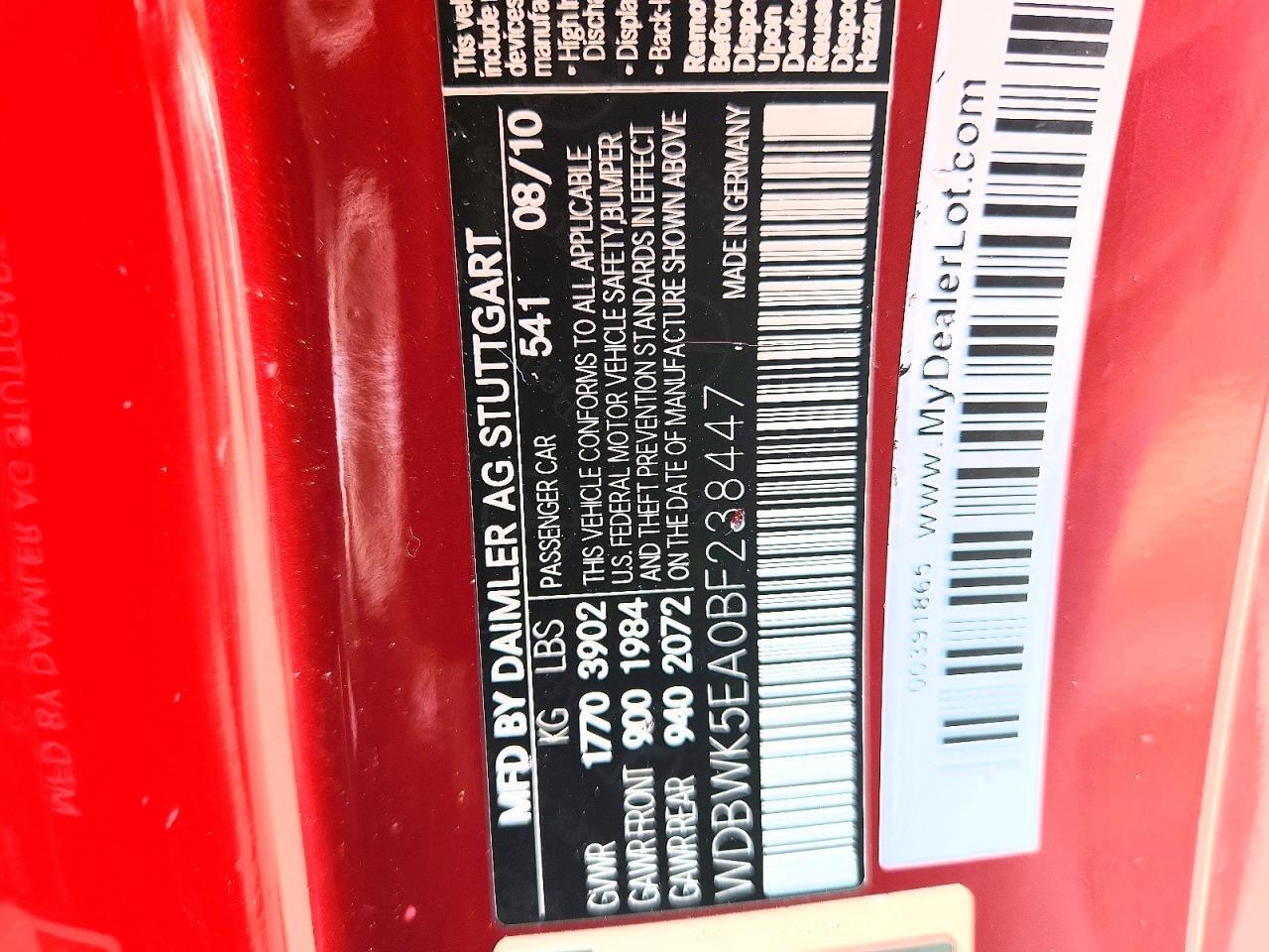 2011 MERCEDES-BENZ SLK 300 — Фото 13 из 13