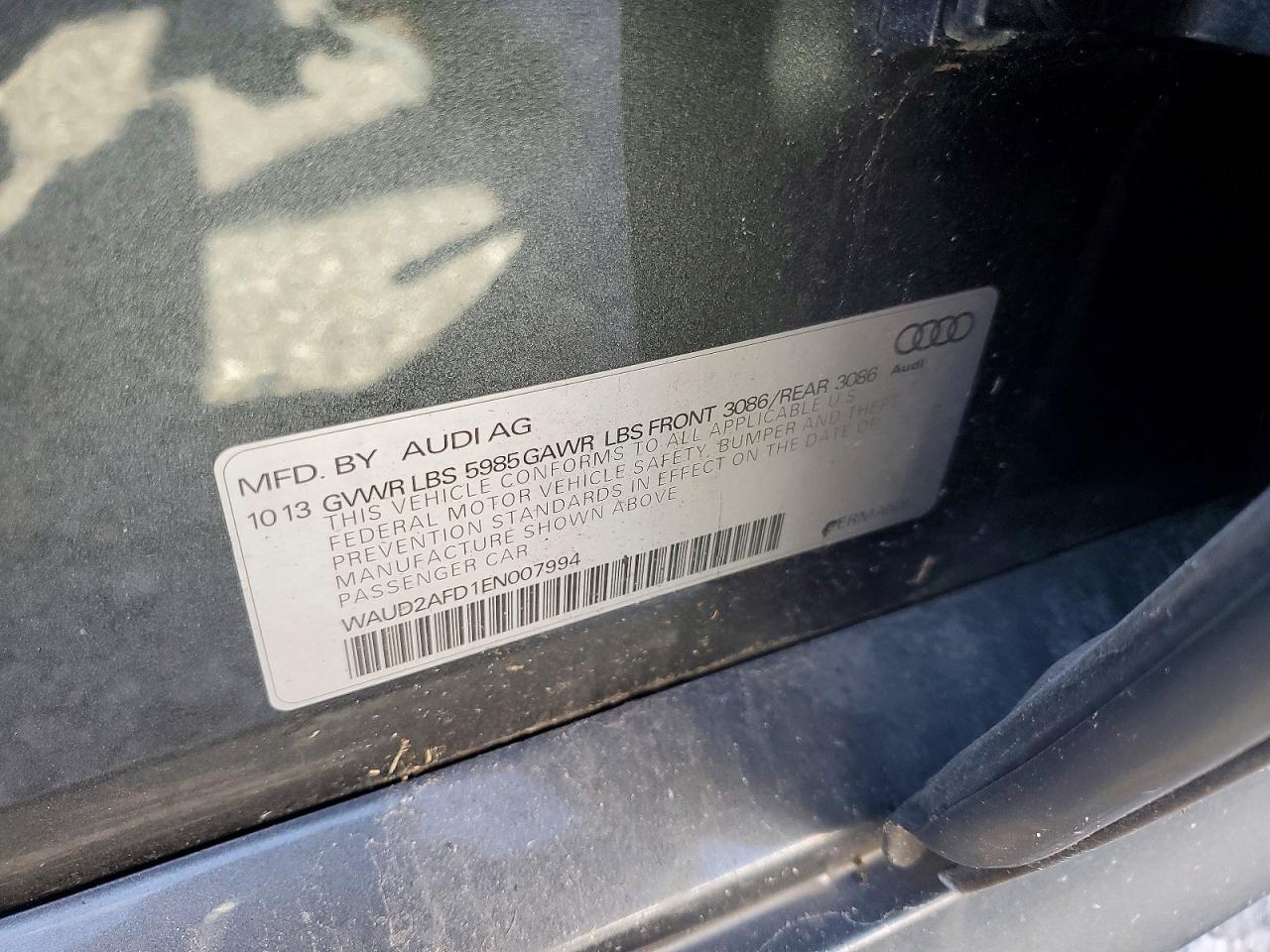 2014 AUDI S8 QUATTRO — Фото 12 из 12