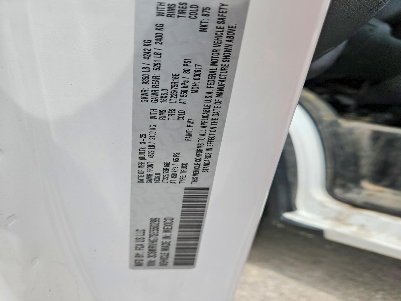 2025 RAM PROMASTER 3500 3500 HIGH — Фото 12 из 12