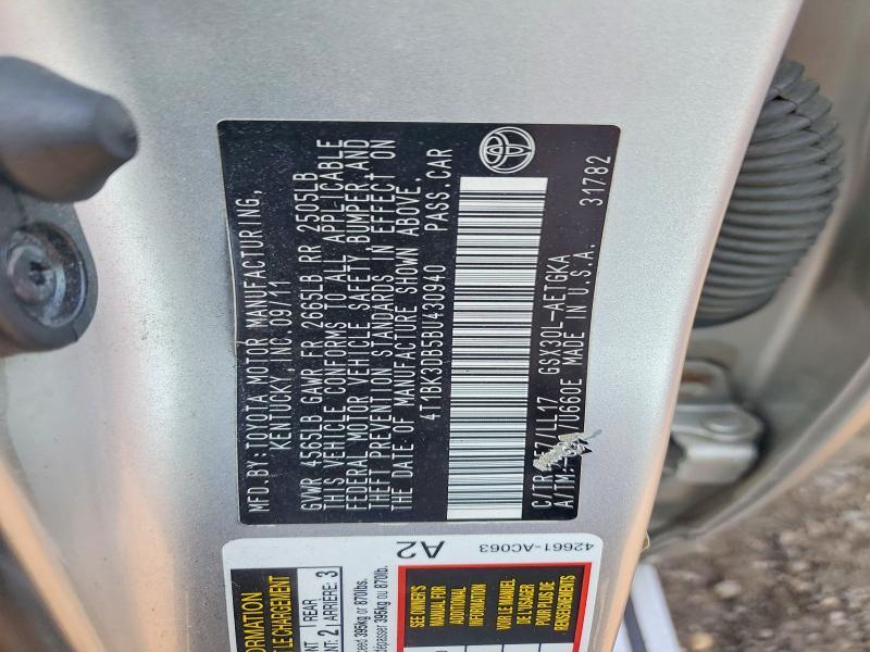 2011 TOYOTA AVALON BASE — Фото 13 из 13