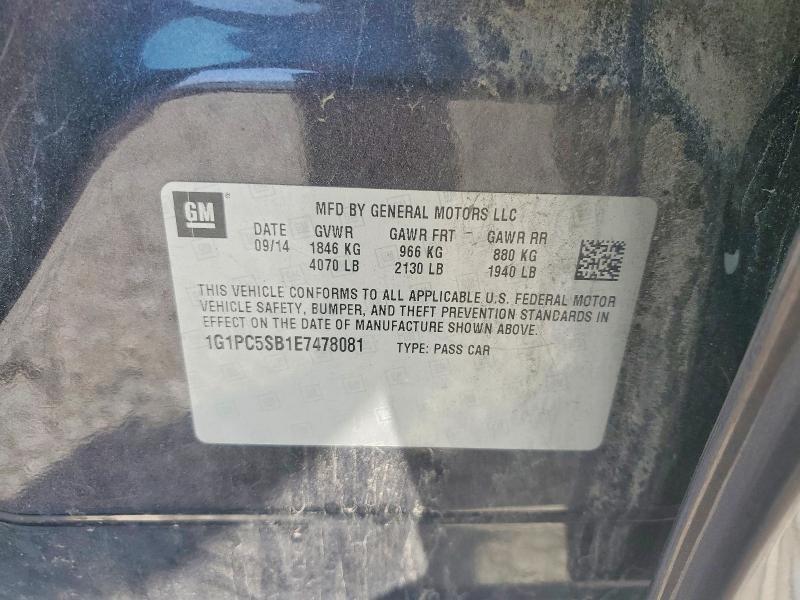 1G1PC5SB1E7478081 2014 CHEVROLET CRUZE photo no. 12