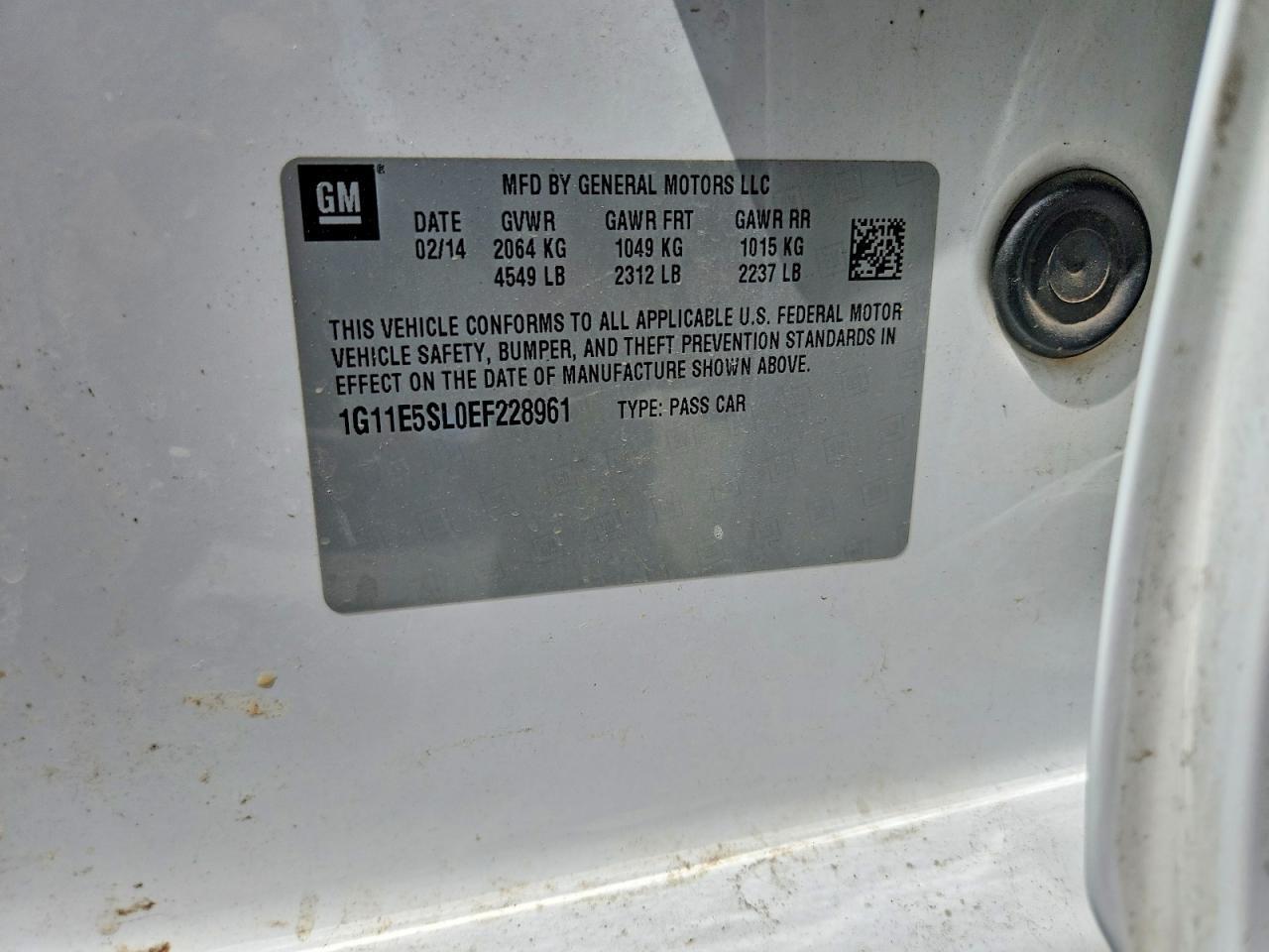 2014 CHEVROLET MALIBU 2LT — Фото 12 из 12