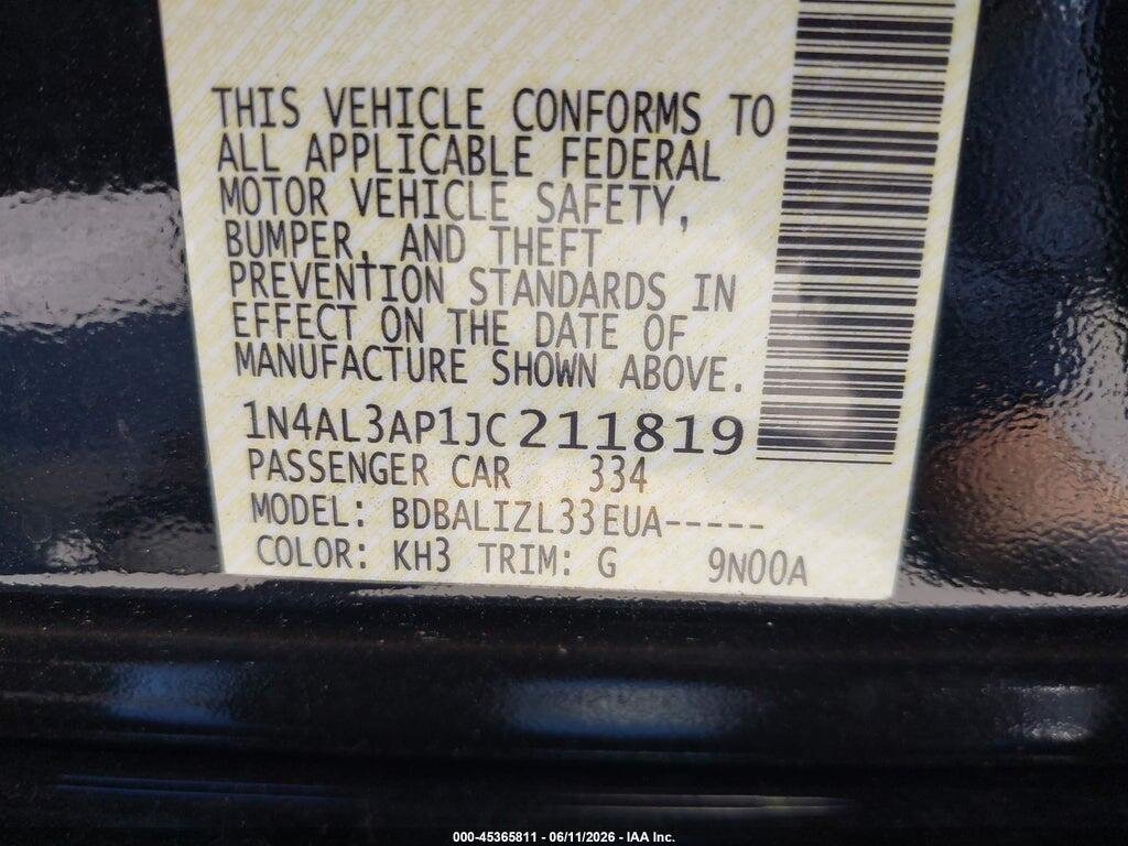 1N4AL3AP1JC211819 2018 NISSAN ALTIMA photo no. 9