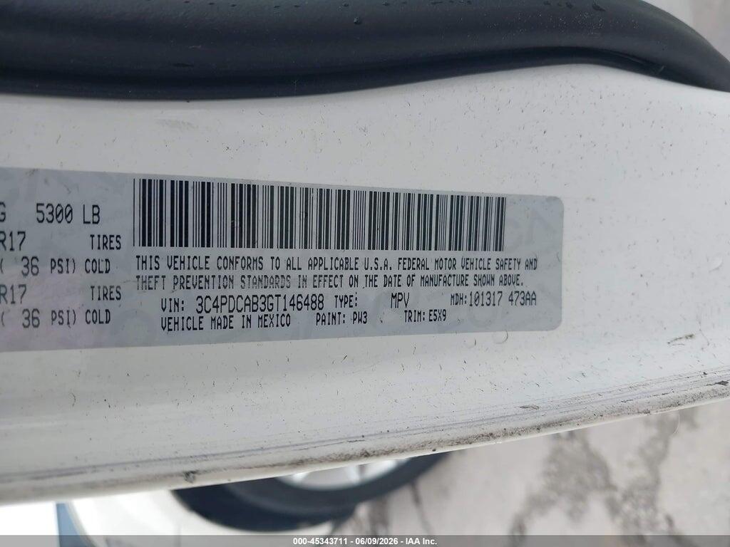 3C4PDCBG2HT518592 2017 DODGE JOURNEY photo no. 9