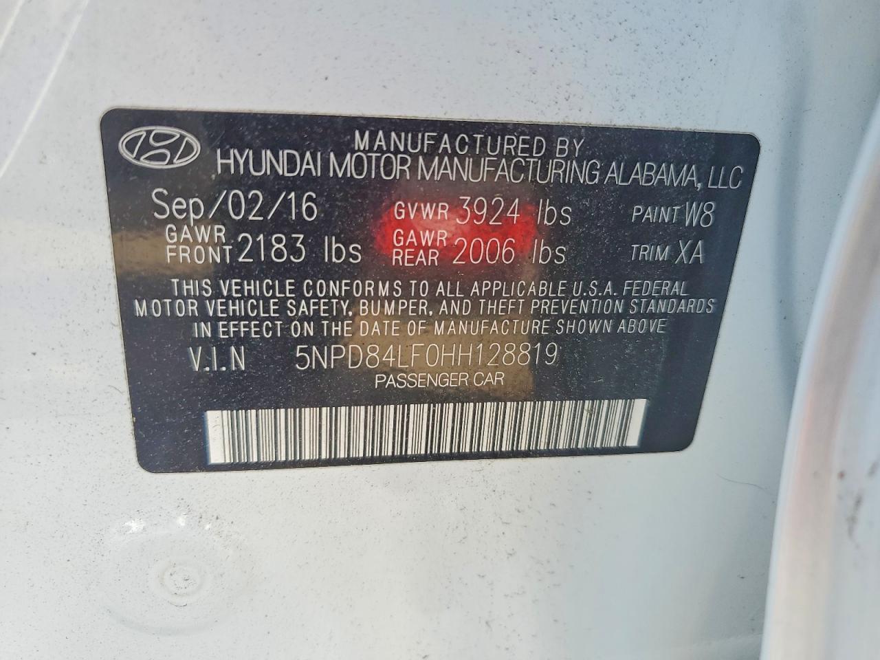 2017 HYUNDAI ELANTRA SE — Фото 12 из 12