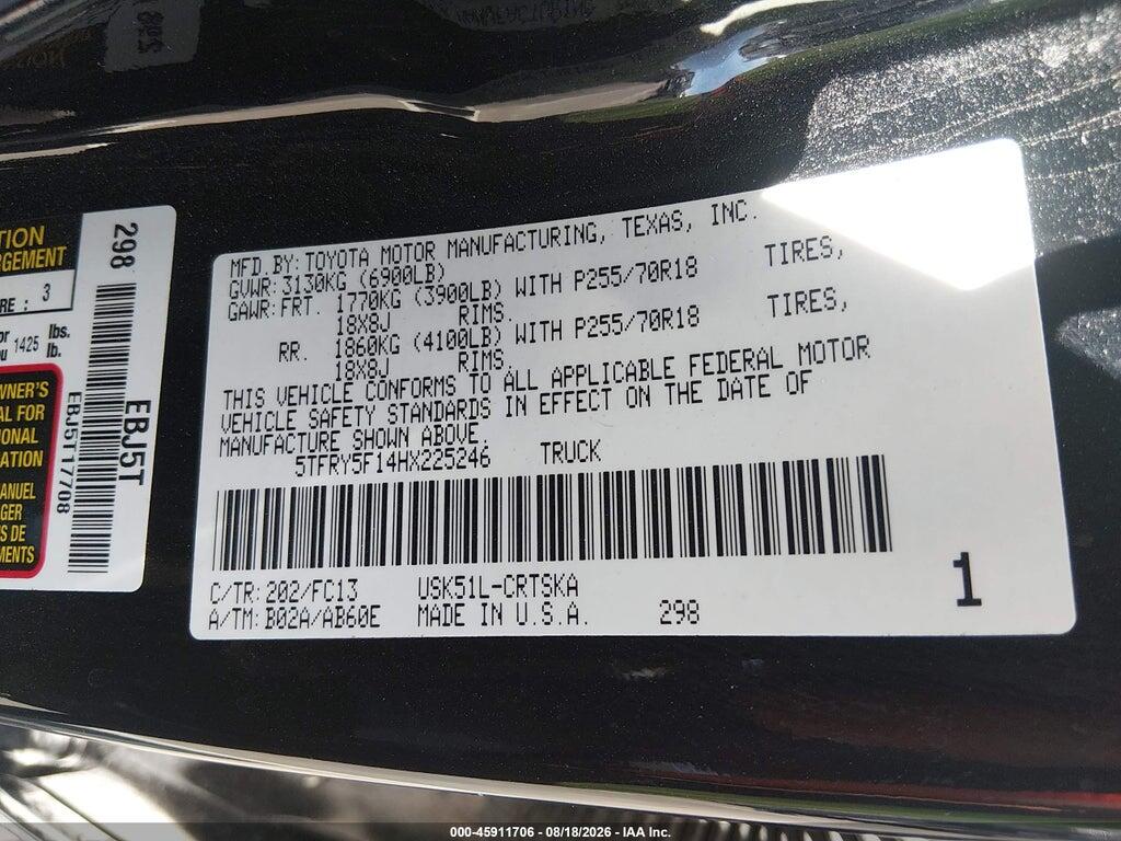 5TFRY5F14HX225246 2017 TOYOTA TUNDRA photo no. 9