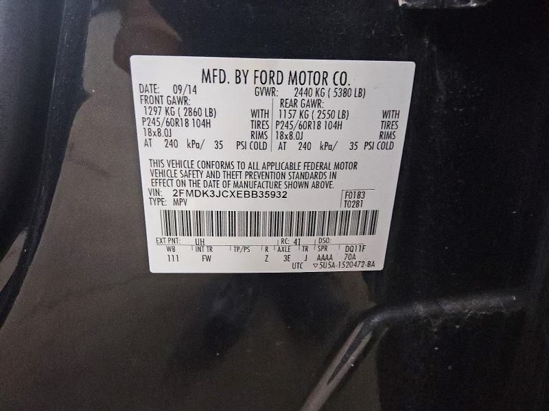 2014 FORD EDGE SEL — Фото 12 из 12