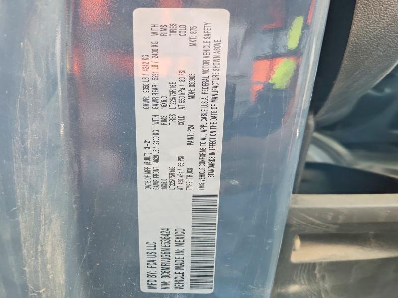 2021 RAM PROMASTER 3500 3500 HIGH — Фото 13 из 13