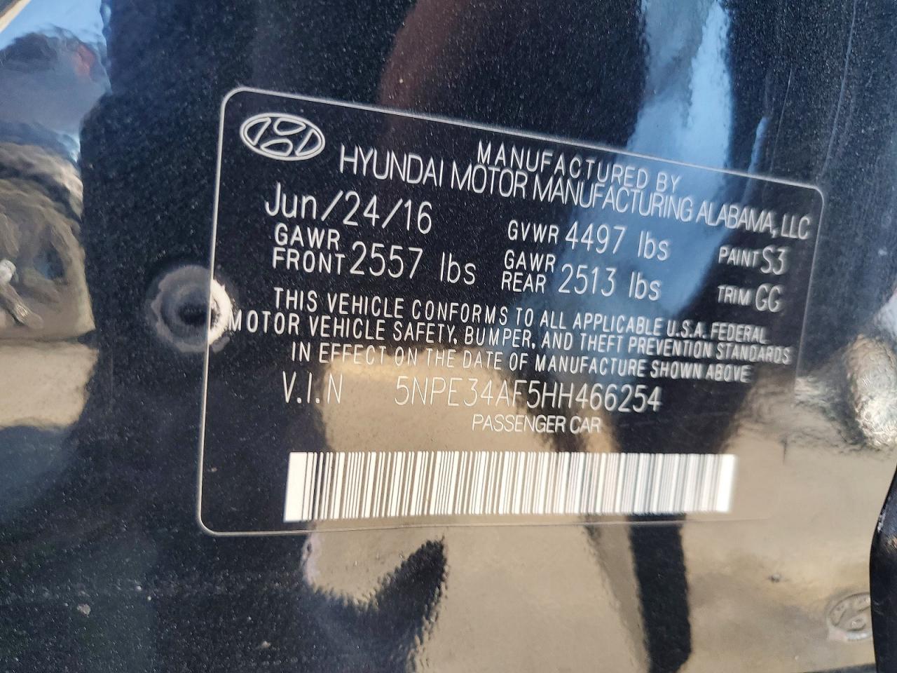 2017 HYUNDAI SONATA LIMITED — Фото 12 из 12