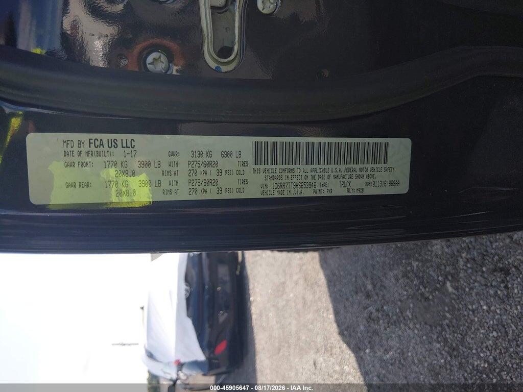 1C6RR7TT9HS653946 2017 RAM 1500 photo no. 9