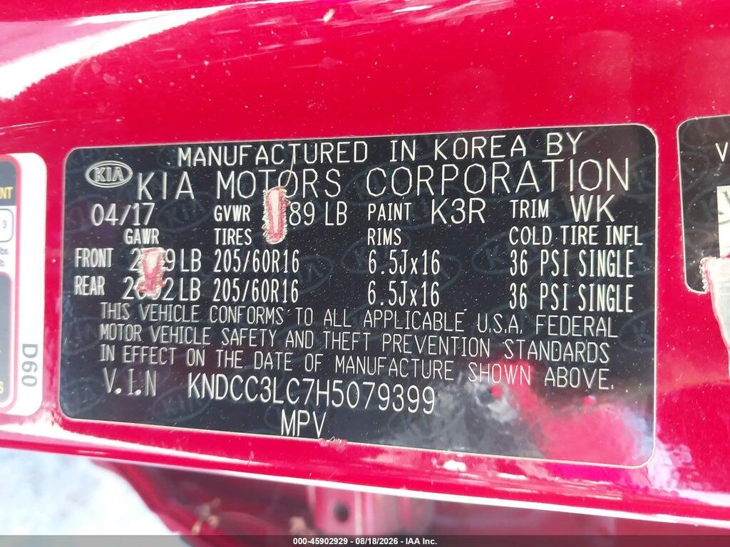 KNDCC3LC7H5079399 2017 KIA NIRO photo no. 9