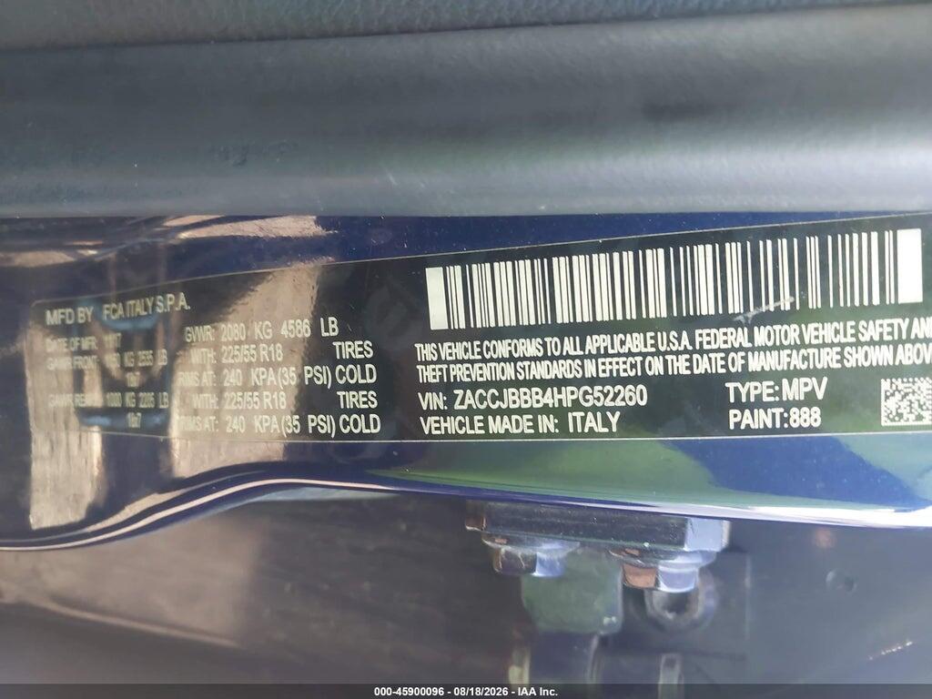 ZACCJBBB4HPG52260 2017 JEEP RENEGADE photo no. 9