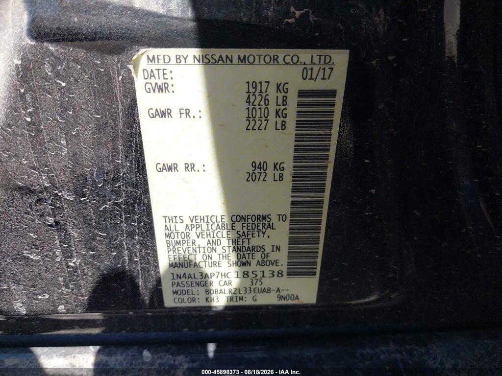 1N4AL3AP7HC185138 2017 NISSAN ALTIMA photo no. 9