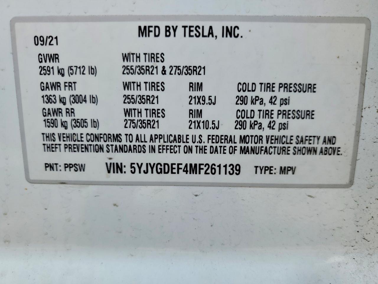 2021 TESLA MODEL Y — Фото 14 из 14