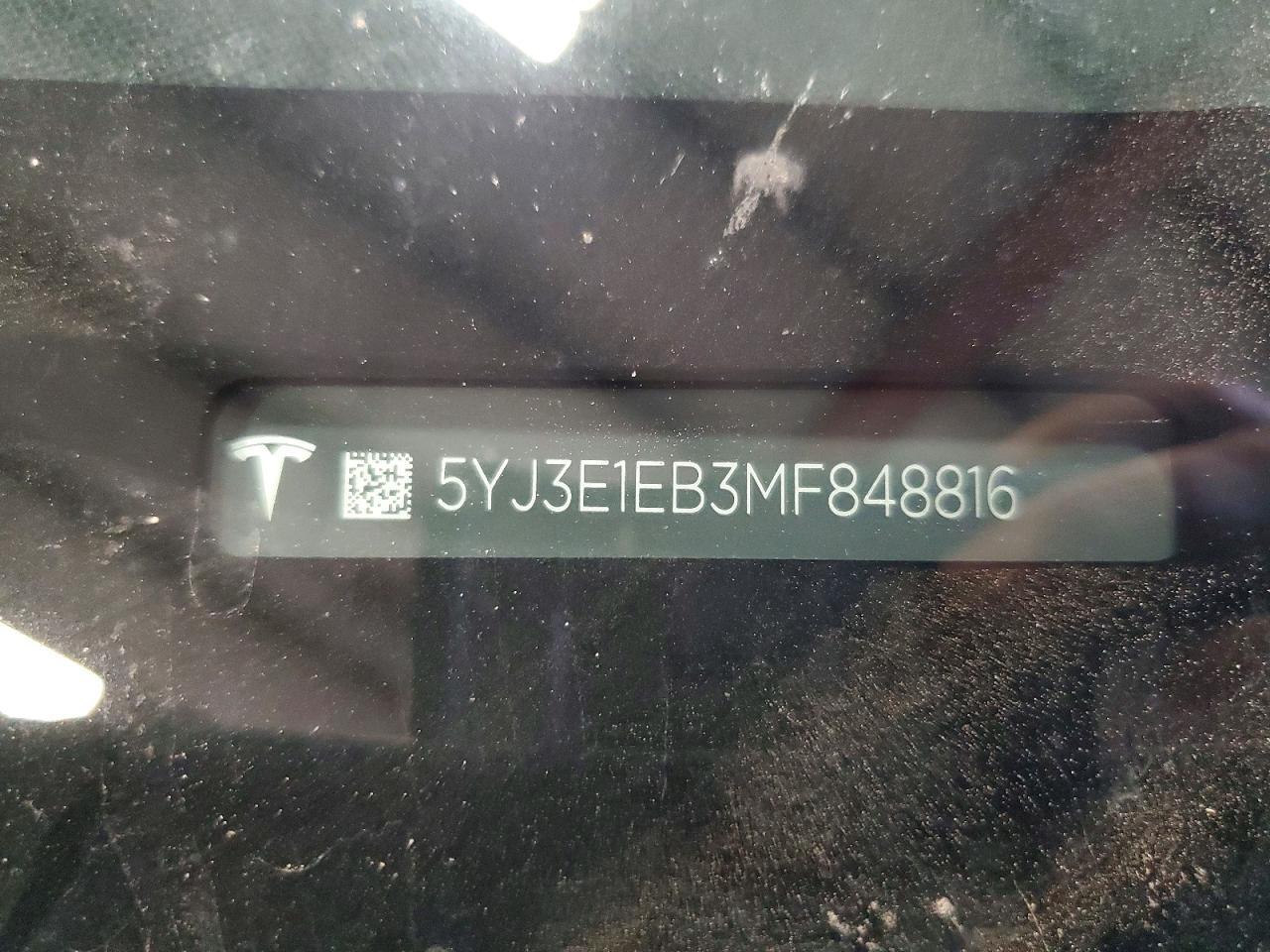 5YJ3E1EB3MF848816 2021 TESLA MODEL 3 photo no. 12
