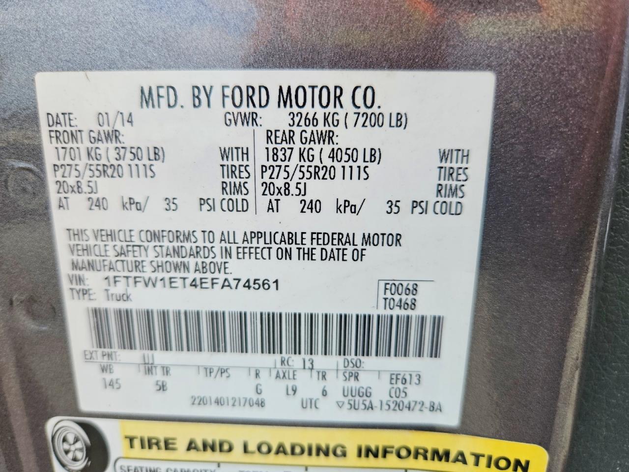 2014 FORD F150 SUPERCREW — Фото 12 из 12