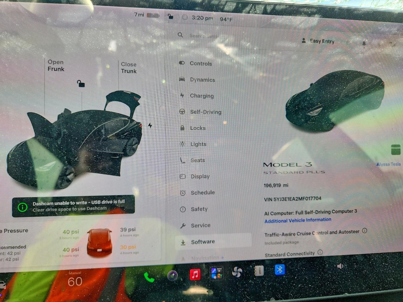 5YJ3E1EA2MF017704 2021 TESLA MODEL 3 photo no. 9