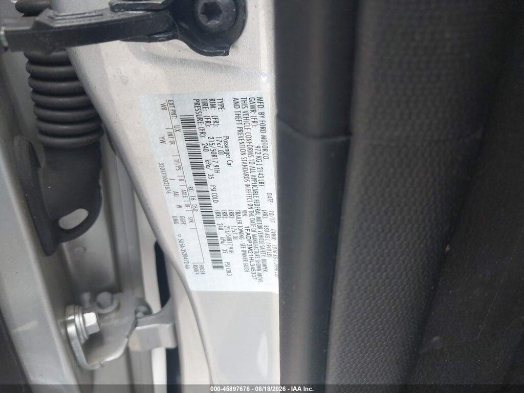 1FADP3M21HL345337 2017 FORD FOCUS photo no. 9