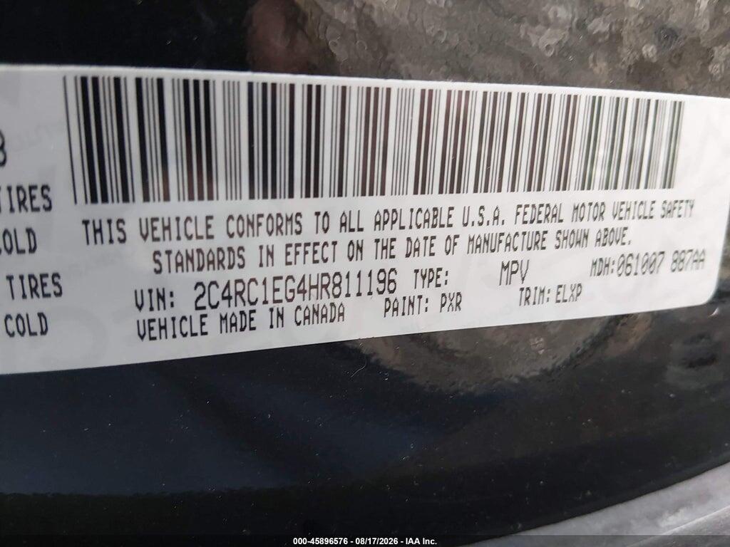 2C4RC1EG4HR811196 2017 CHRYSLER PACIFICA photo no. 9
