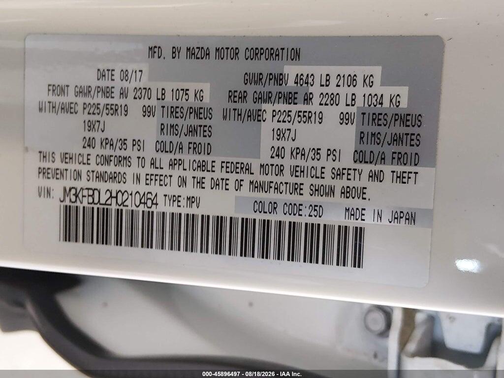 JM3KFBDL2H0210464 2017 MAZDA CX-5 photo no. 9