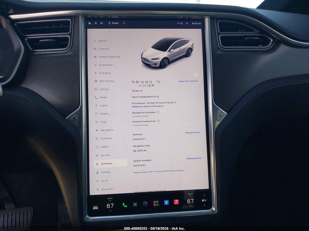 5YJXCBE26HF075715 2017 TESLA MODEL X photo no. 7