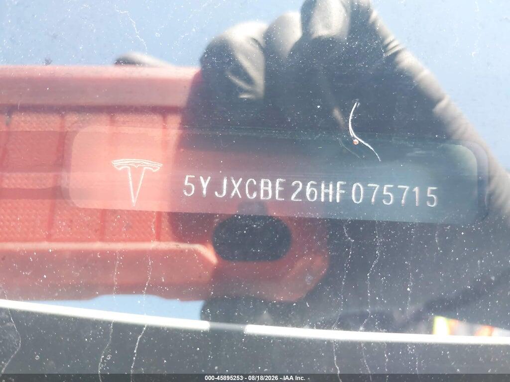 5YJXCBE26HF075715 2017 TESLA MODEL X photo no. 9