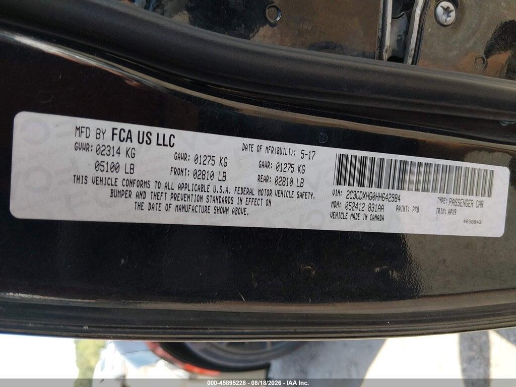 2C3CDXHG0HH642984 2017 DODGE CHARGER photo no. 9