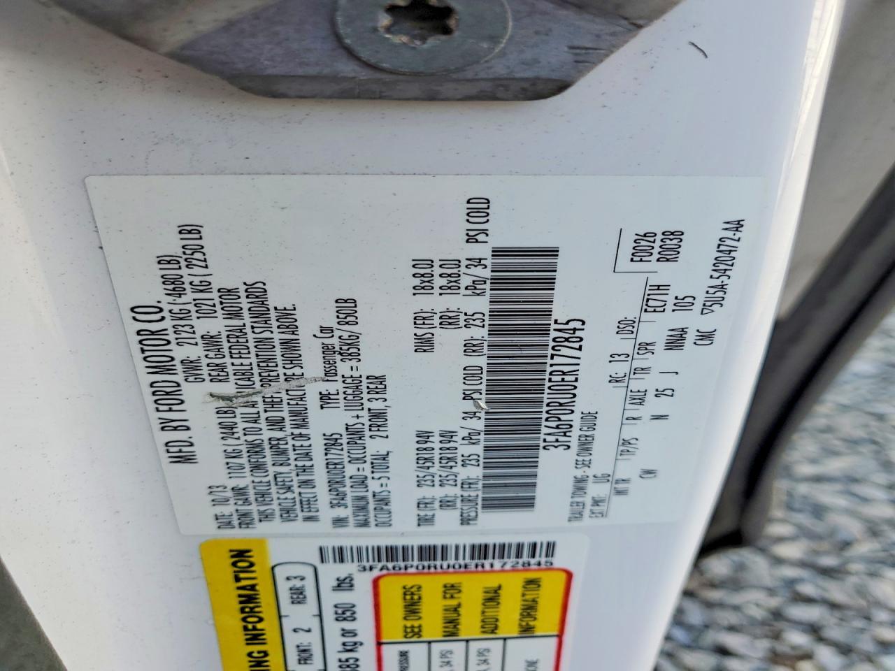 2014 FORD FUSION TITANIUM HEV — Фото 12 из 12
