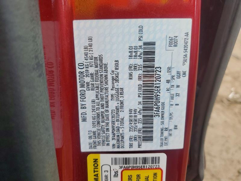 3FA6P0H95ER120723 2014 FORD FUSION photo no. 12