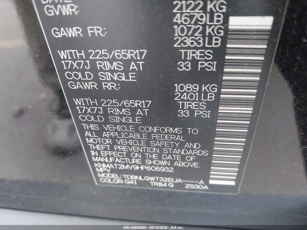KNMAT2MV9HP606932 2017 NISSAN ROGUE photo no. 9