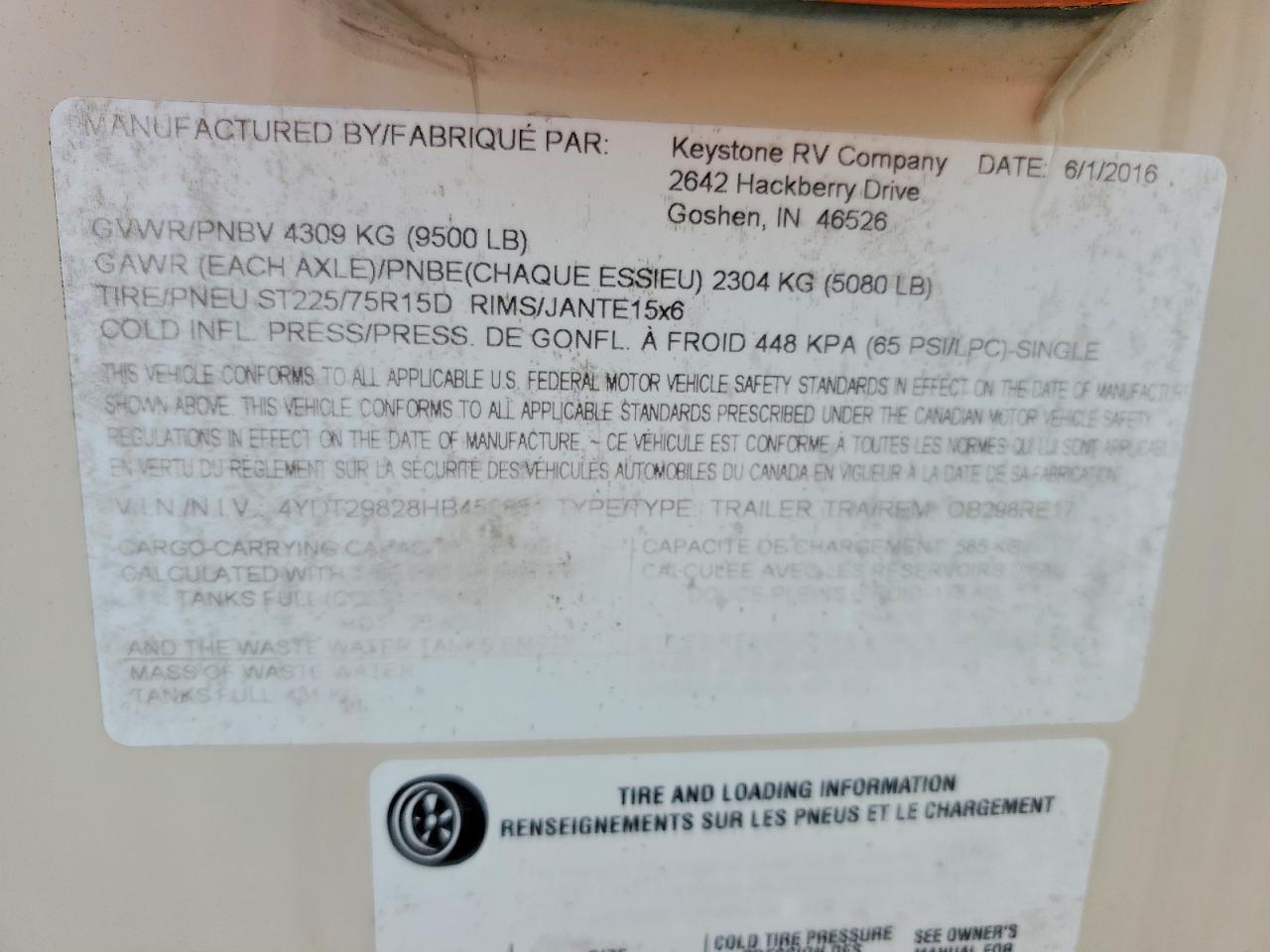 4YDT29828HB450851 2017 KEYSTONE OUTBACK photo no. 10