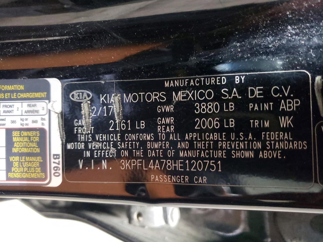 2017 KIA FORTE LX — Фото 12 из 12