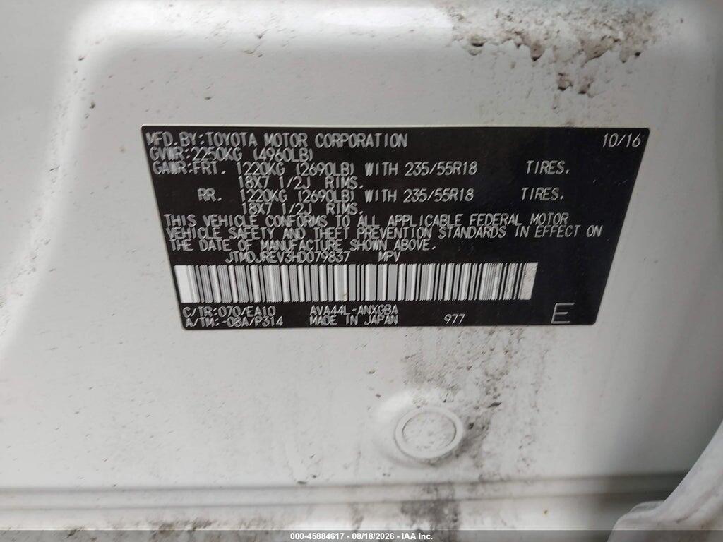 JTMDJREV3HD079837 2017 TOYOTA RAV4 HYBRID photo no. 9
