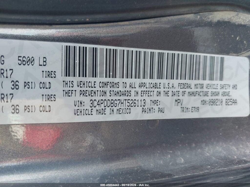 3C4PDDBG7HT526113 2017 DODGE JOURNEY photo no. 9