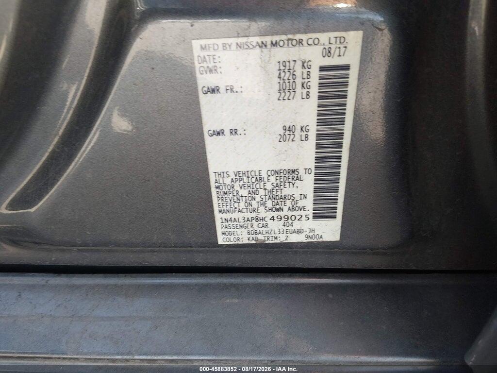 1N4AL3AP8HC499025 2017 NISSAN ALTIMA photo no. 9