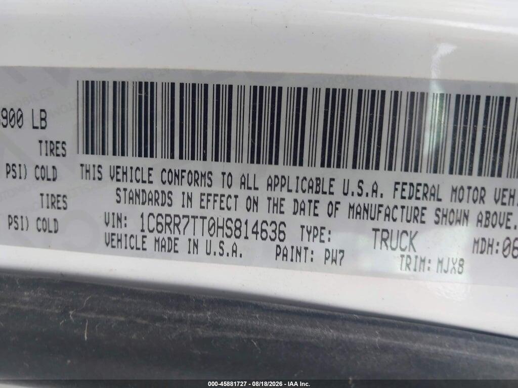 1C6RR7TT0HS814636 2017 RAM 1500 photo no. 9
