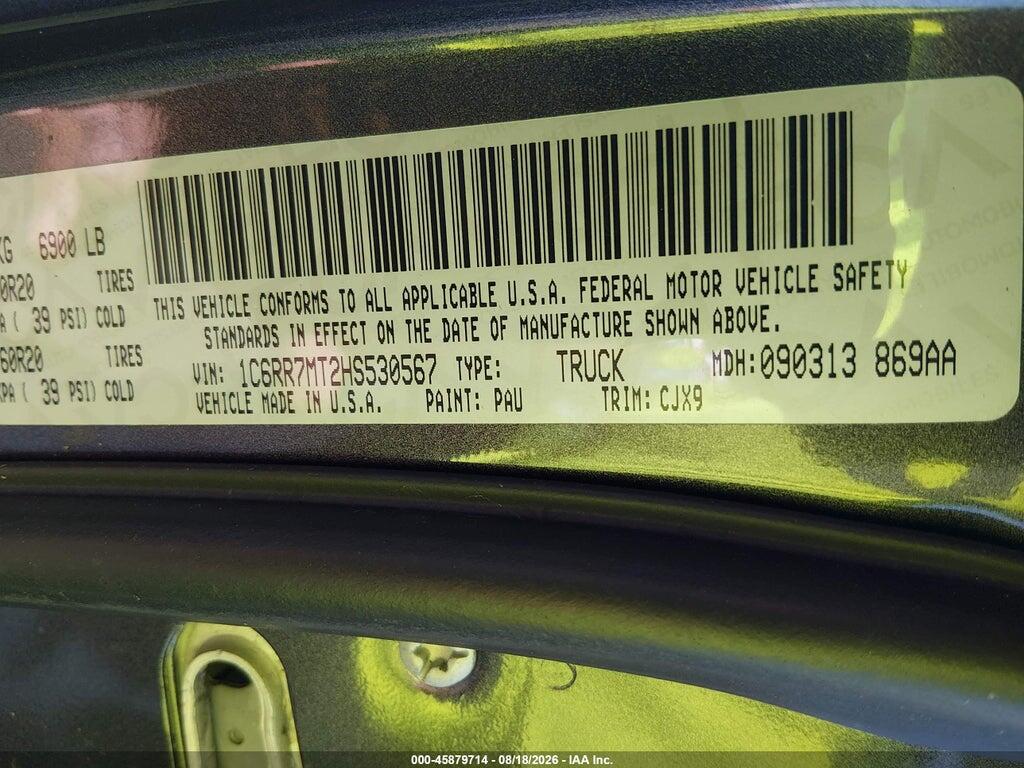 1C6RR7MT2HS530567 2017 RAM 1500 photo no. 9