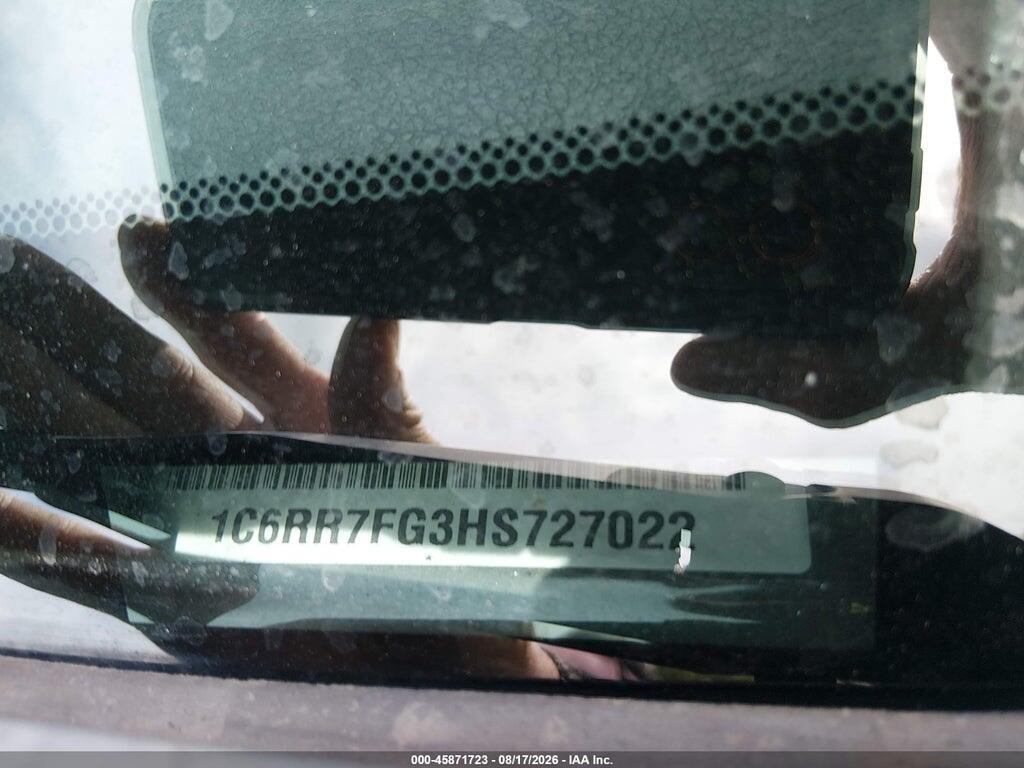 1C6RR7FG3HS727022 2017 RAM 1500 photo no. 9