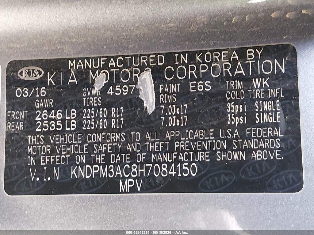 KNDPM3AC8H7084150 2017 KIA SPORTAGE photo no. 9