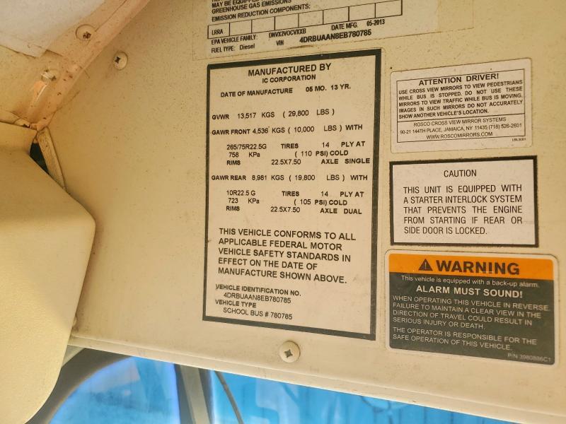 2014 IC CORPORATION CE SERIES SCHOOL - SCHOOL BUS — Фото 10 из 10