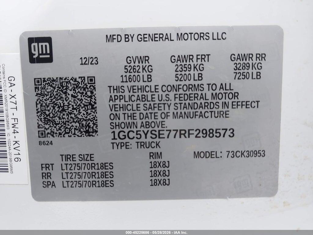 1GC5YSE77RF298573 2024 CHEVROLET SILVERADO 3500HD photo no. 9