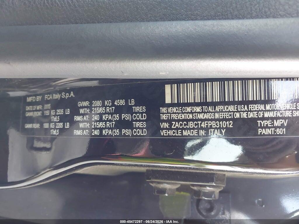 ZACCJBCT4FPB31012 2015 JEEP RENEGADE photo no. 9