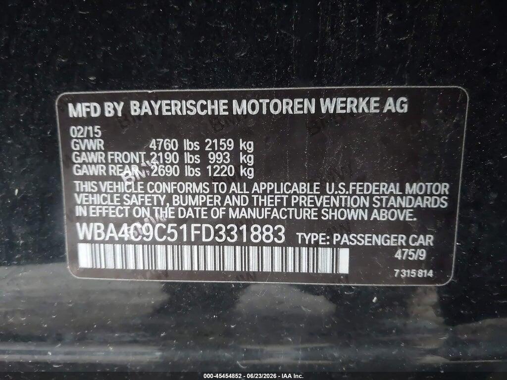 WBA4C9C51FD331883 2015 BMW 428 GRAN COUPE photo no. 9