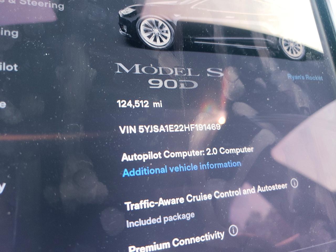 5YJSA1E22HF191469 2017 TESLA MODEL S photo no. 9