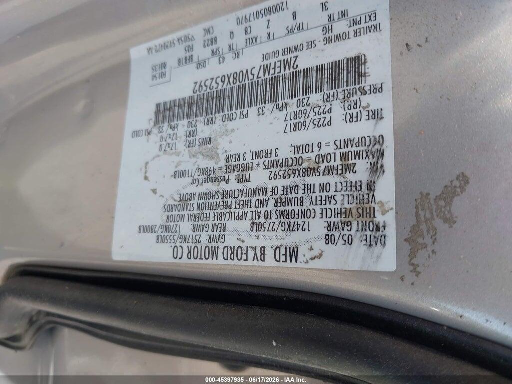 2MEFM75V08X652592 2008 MERCURY GRAND MARQUIS photo no. 9