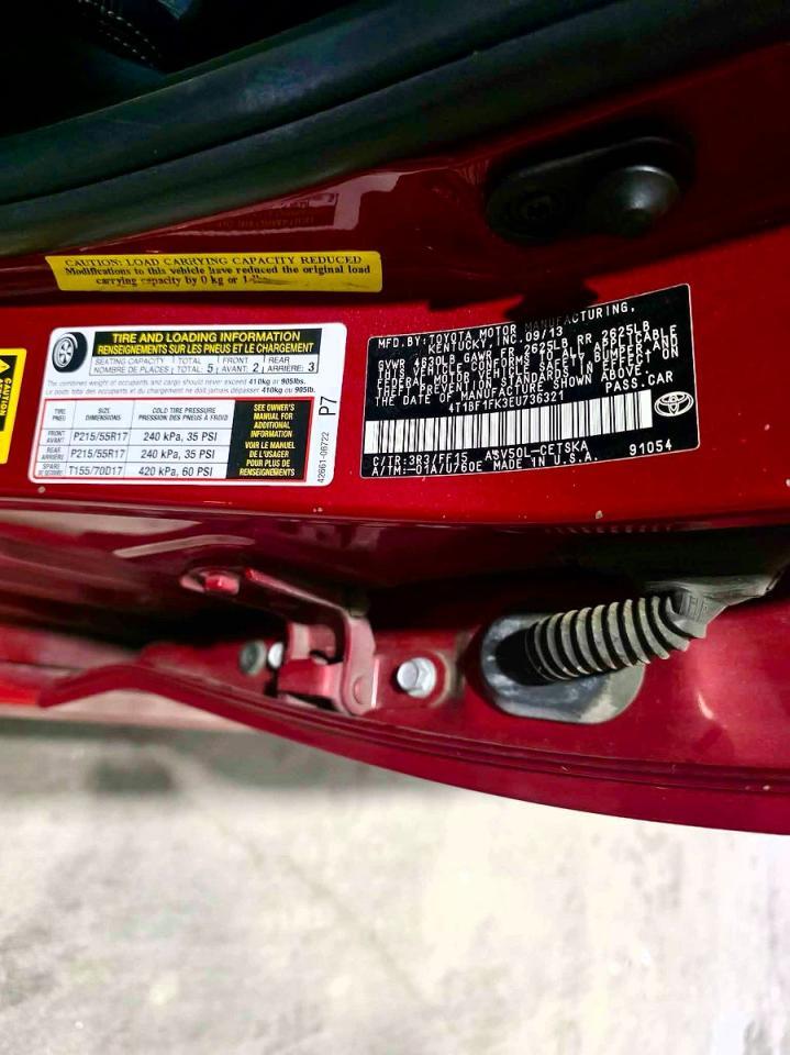 2014 TOYOTA CAMRY SE — Фото 10 из 10